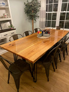 Live Edge Kitchen Table, Beech Top